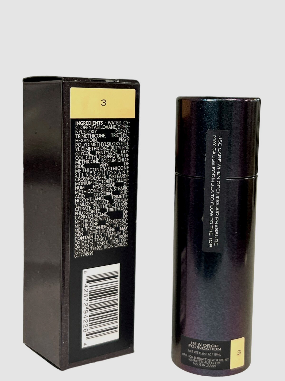$76 Surratt Dew Drop Makeup Lightweight Foundation 3 – 0.64 oz. | 19 ml