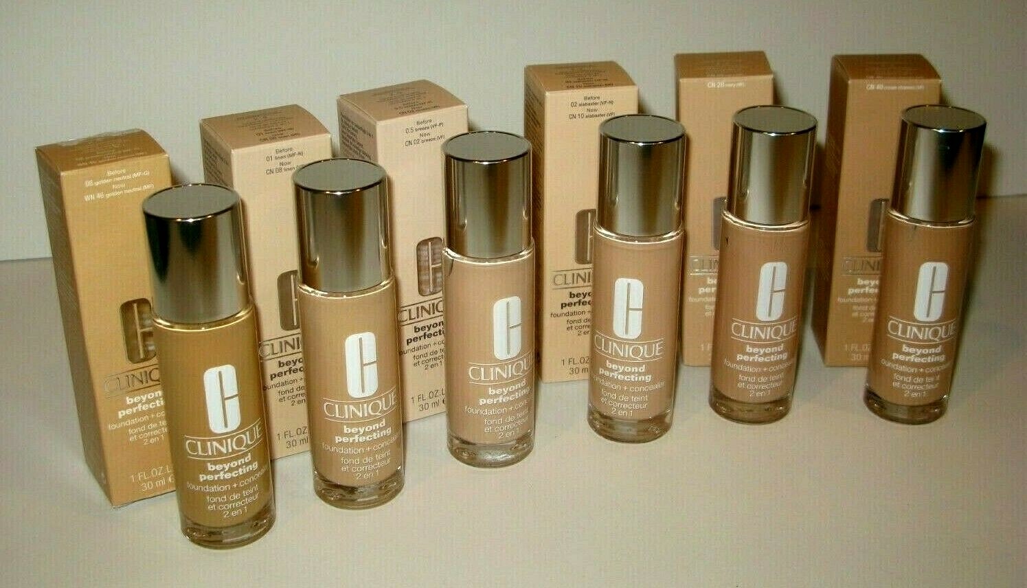 Clinique Beyond Perfecting Foundation + Concealer. 1 fl. oz. / 30 ml.