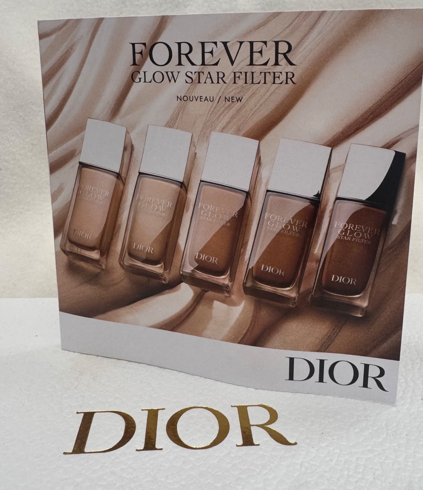 Dior Forever Glow Star Filter Highlighter 9 shades Sample Tester Card, NEW AUTH