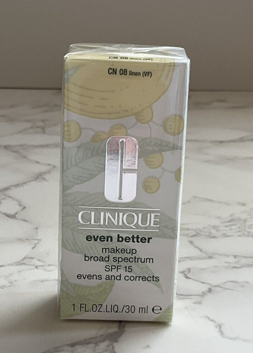 Clinique Even Better Makeup Broad Spectrum Spf 15 ~ CN 08 Linen (VF) ~ 1 oz NEW