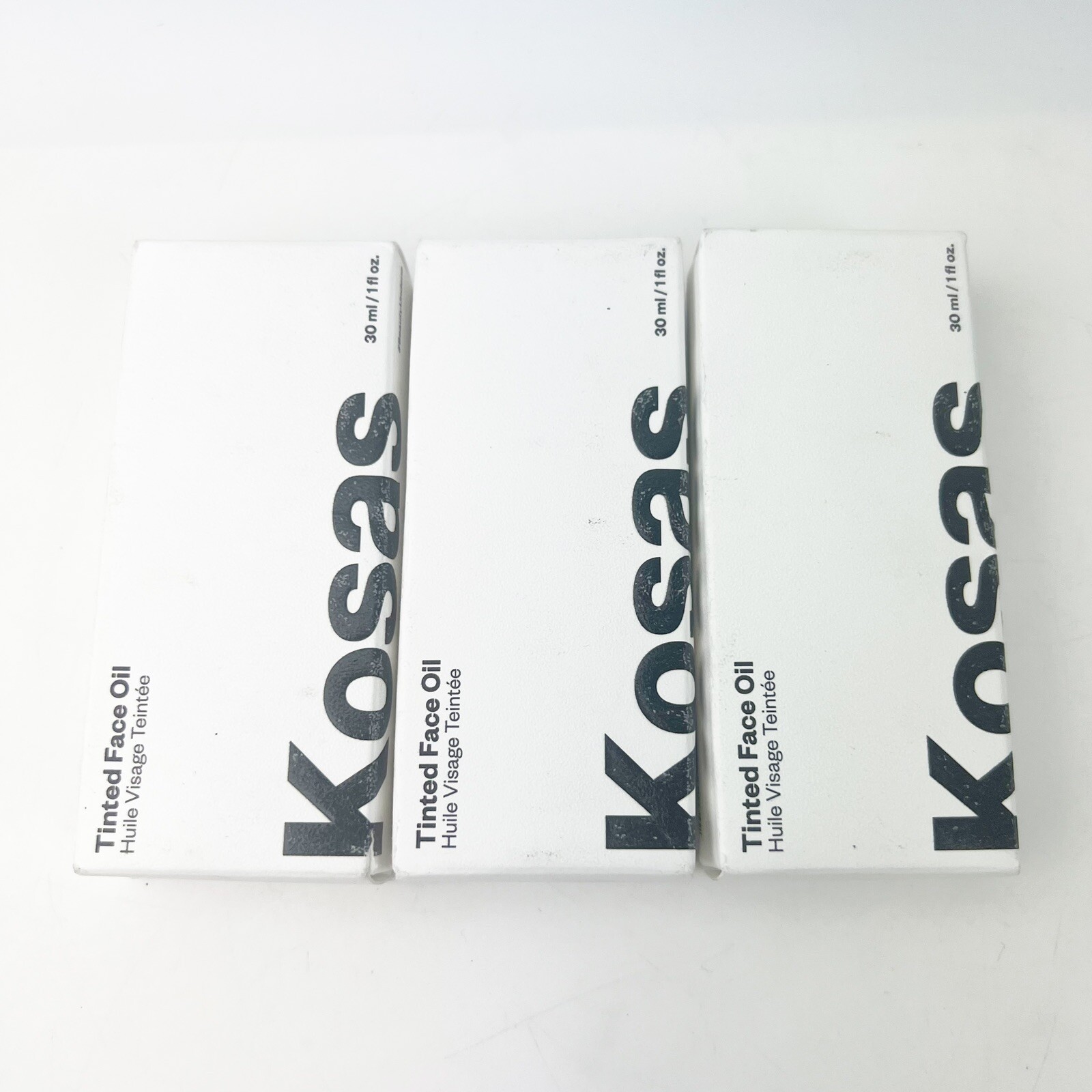 THREE New Kosas Tinted Face Oil Comfy Skin Tint TONE 8.7 Dark Cool 1.0 oz