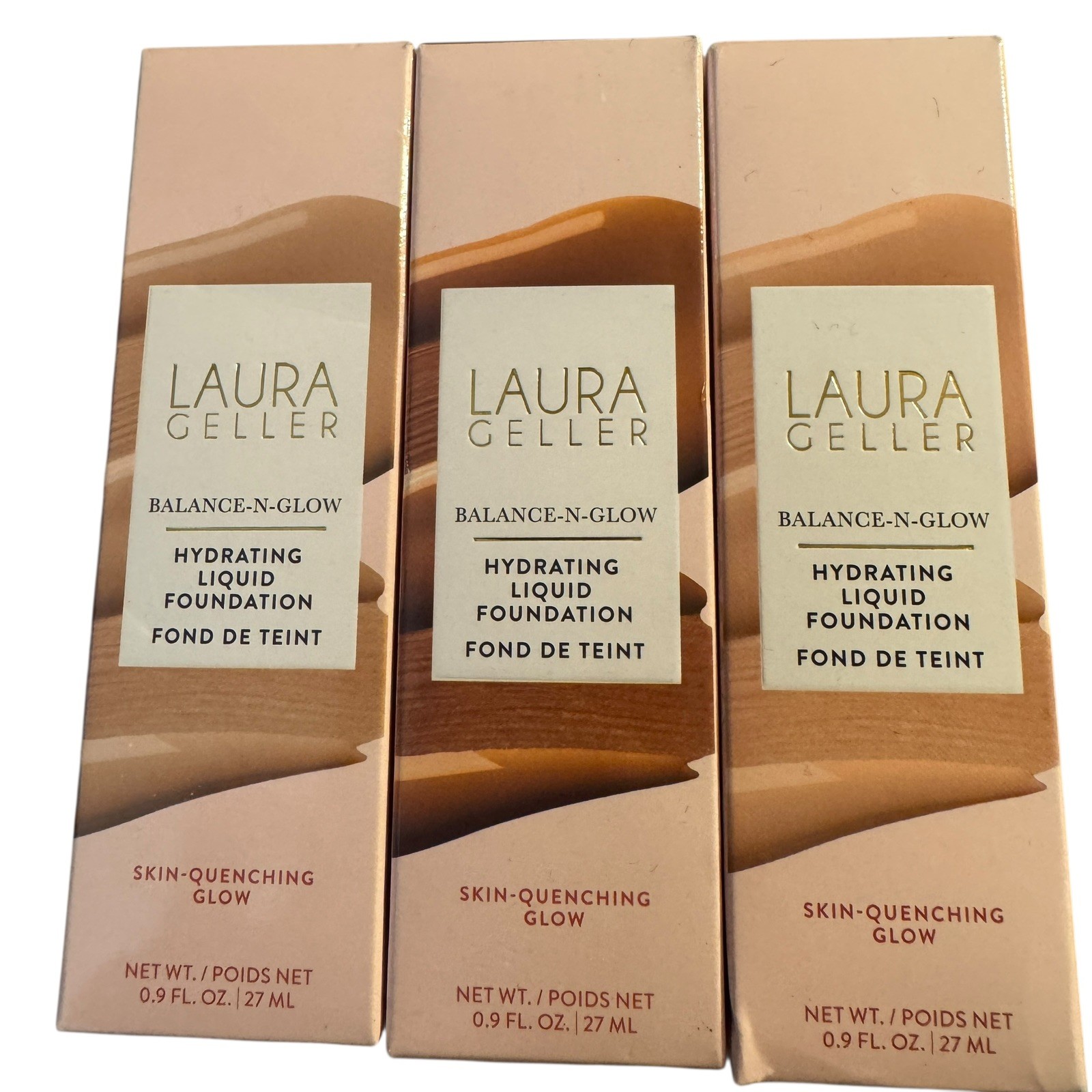 Laura Geller Tan Medium Light Balance-n-Glow Hydrating Liquid Foundation Makeup