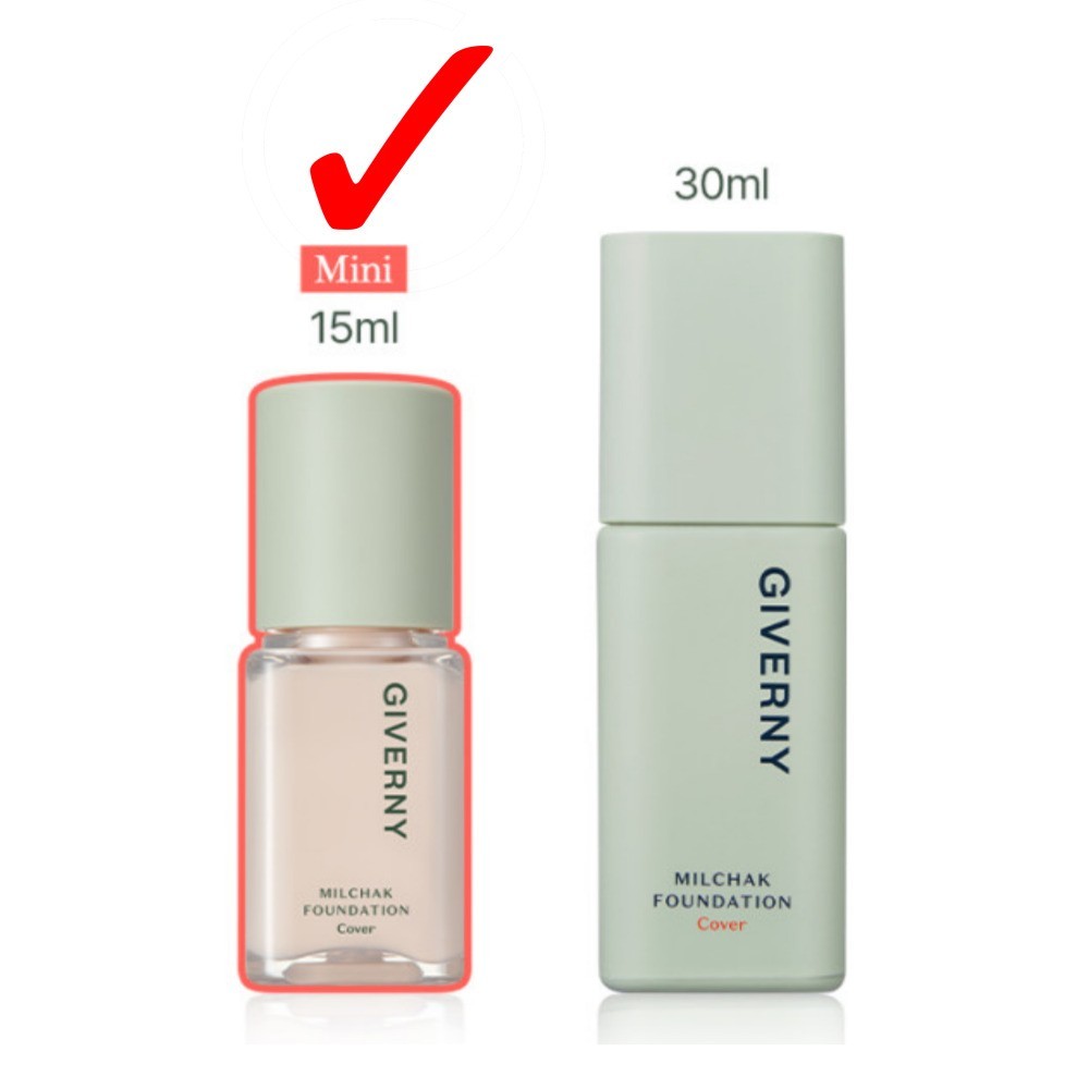 GIVERNY MINI MILCHAK Close-covering Cover Foundation 01NW 15ml SPF30 PA++