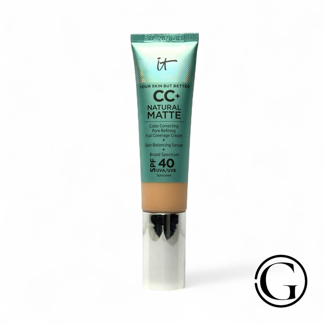 IT COSMETICS CC+ NATURAL MATTE FULL COVERAGE CREAM LIGHT COOL 1.08 OZ