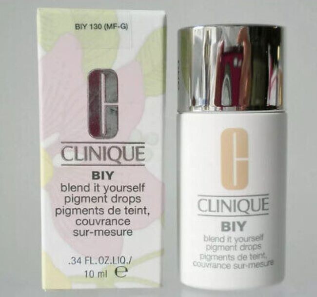 CLINIQUE BIY Blend It Yourself Pigment Drop BIY 130 (MF-G) .34 oz / 10 ml NIB