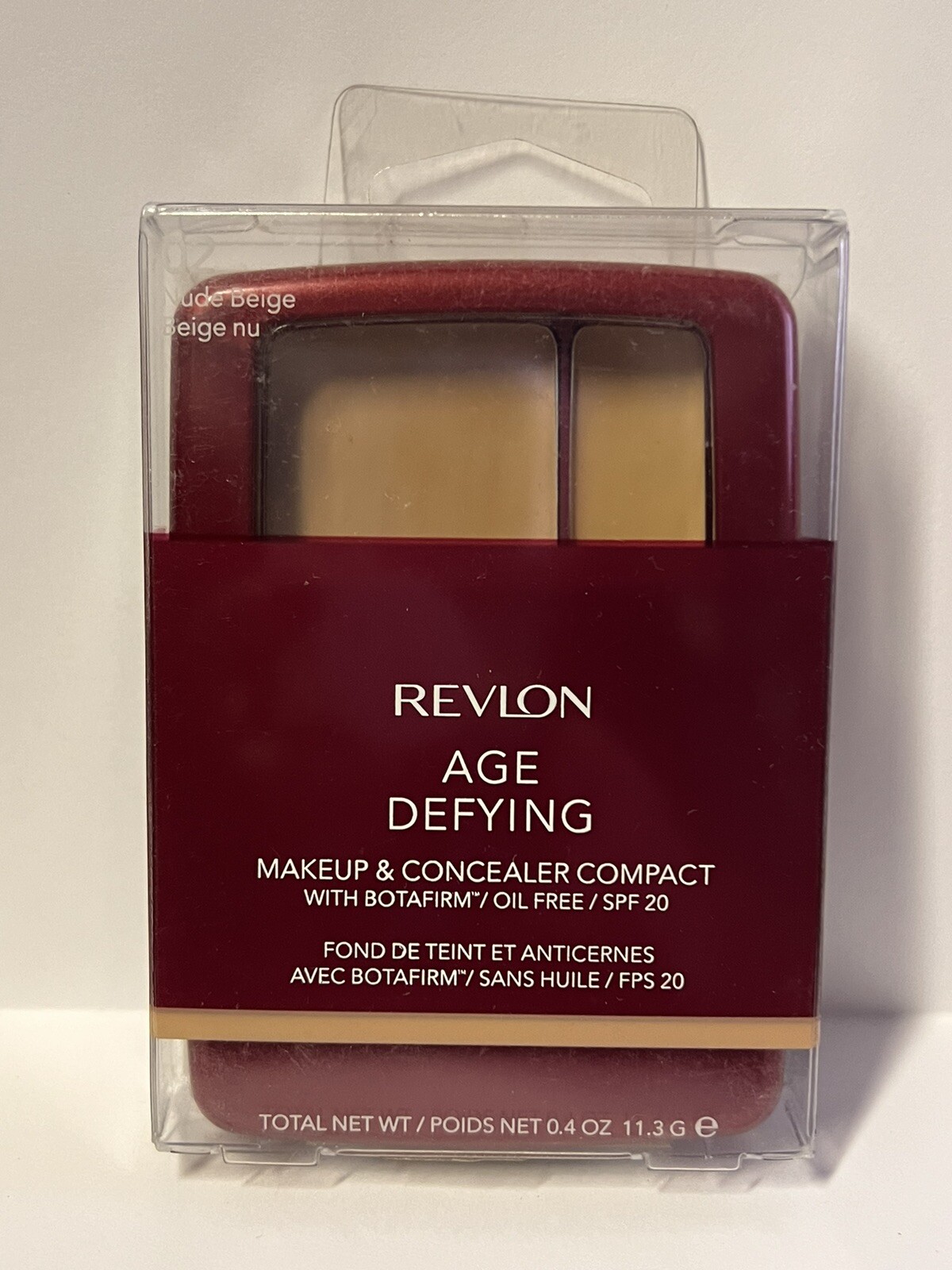 Revlon Age Defying Makeup & Concealer Compact w/ Botafirm SPF 20, 02 Nude Beige
