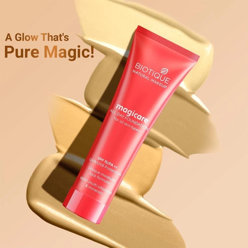 Biotique Natural Makeup Magicare Acne Prone Shade Nude, SPF 15 PA ++ 30ml