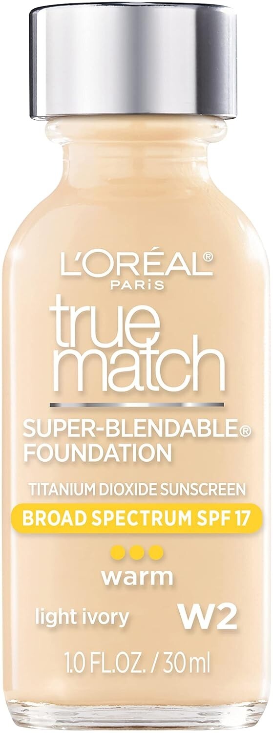 LOREAL True Match Super Blendable Foundation MAKEUP – Warm Light Ivory W2 – NEW