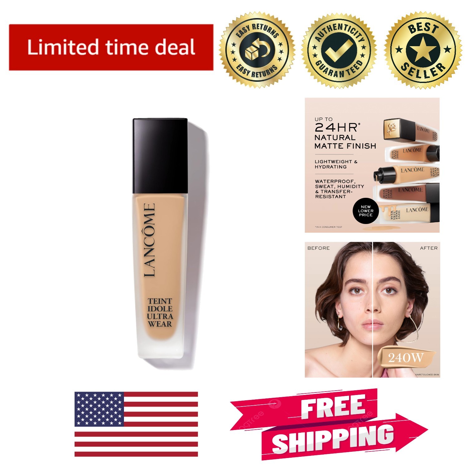 Teint Idole Ultra Wear Foundation 240W – Perfect for Acne Prone & Sensitive Skin