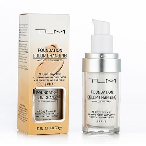 TLM Colour Changing Foundation – SPF 15, Flawless Coverage, Lightweight 1 Fl Oz