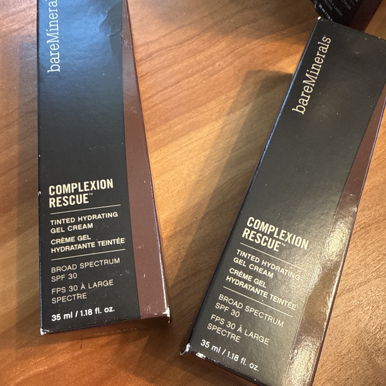 BareMinerals Complexion Rescue Tinted Hydrating Gel Cream Mahogany 1.18oz Set