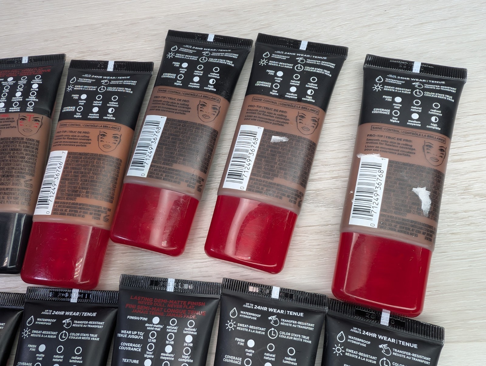 (LARGE LOT – 17) L’Oréal Paris Infallible Pro Matte Foundation 1.0 FL.OZ. Tubes