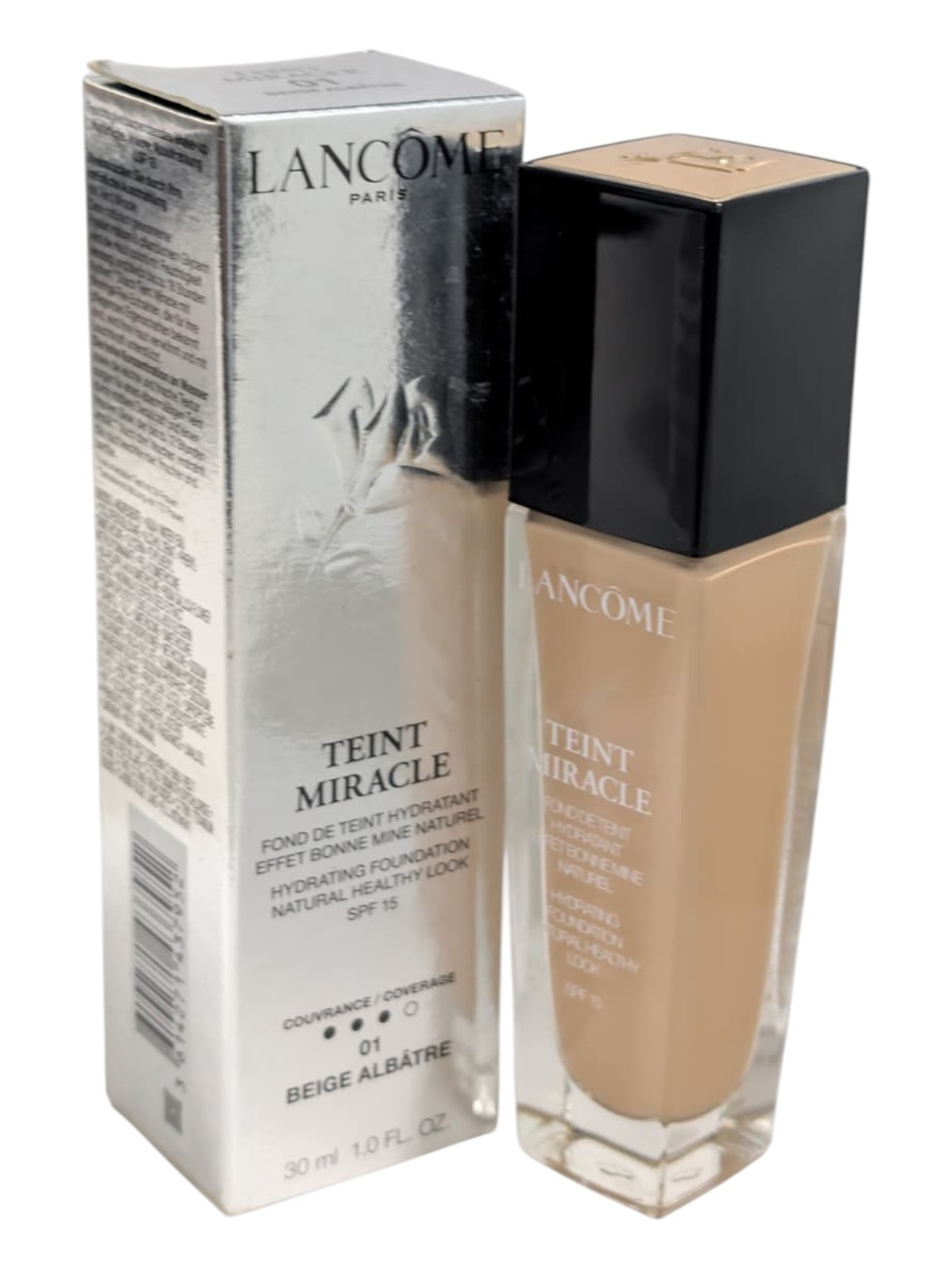 Lancome Teint Miracle Foundation Hydrating #01 Beige Albatre SPF 15 MSRP $47