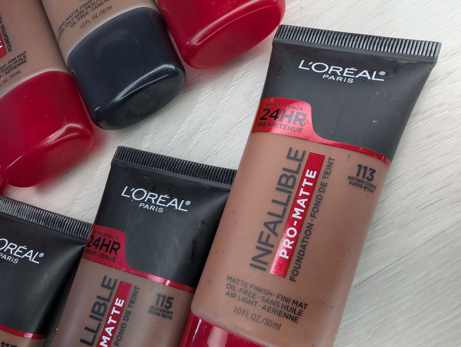 (LARGE LOT – 17) L’Oréal Paris Infallible Pro Matte Foundation 1.0 FL.OZ. Tubes