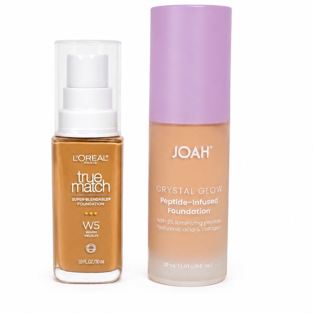 L’Oreal True Match W5 JOAH Crystal Glow FC050 Peptide Foundation Bundle New
