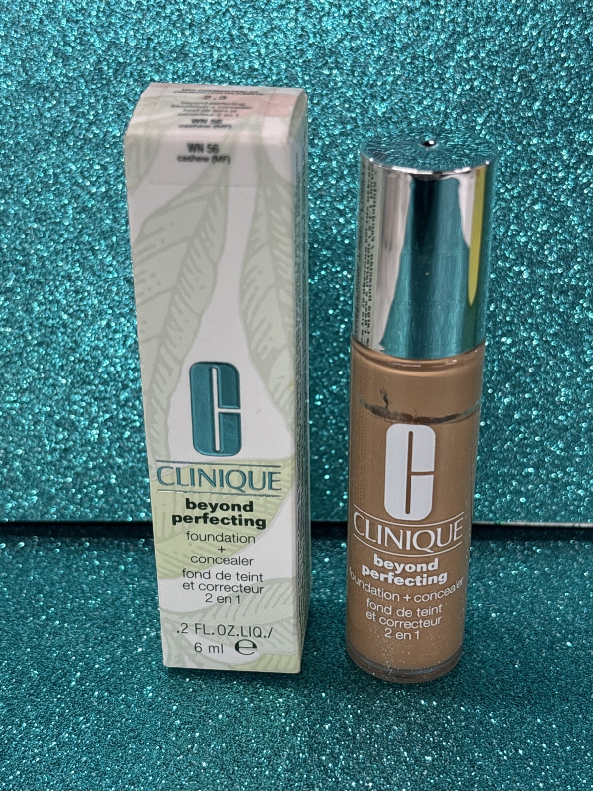 Clinique Beyond Perfecting Foundation + Concealer “Cashew” Travel/Mini 0.2oz/6ml