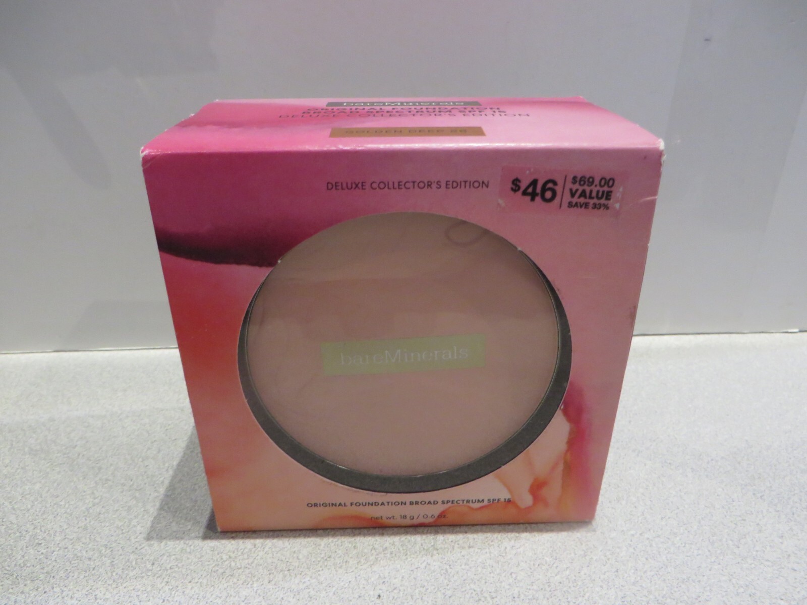 BareMinerals Original Foundation Deluxe Golden Deep 28 FULL SIZE SEALED New Box