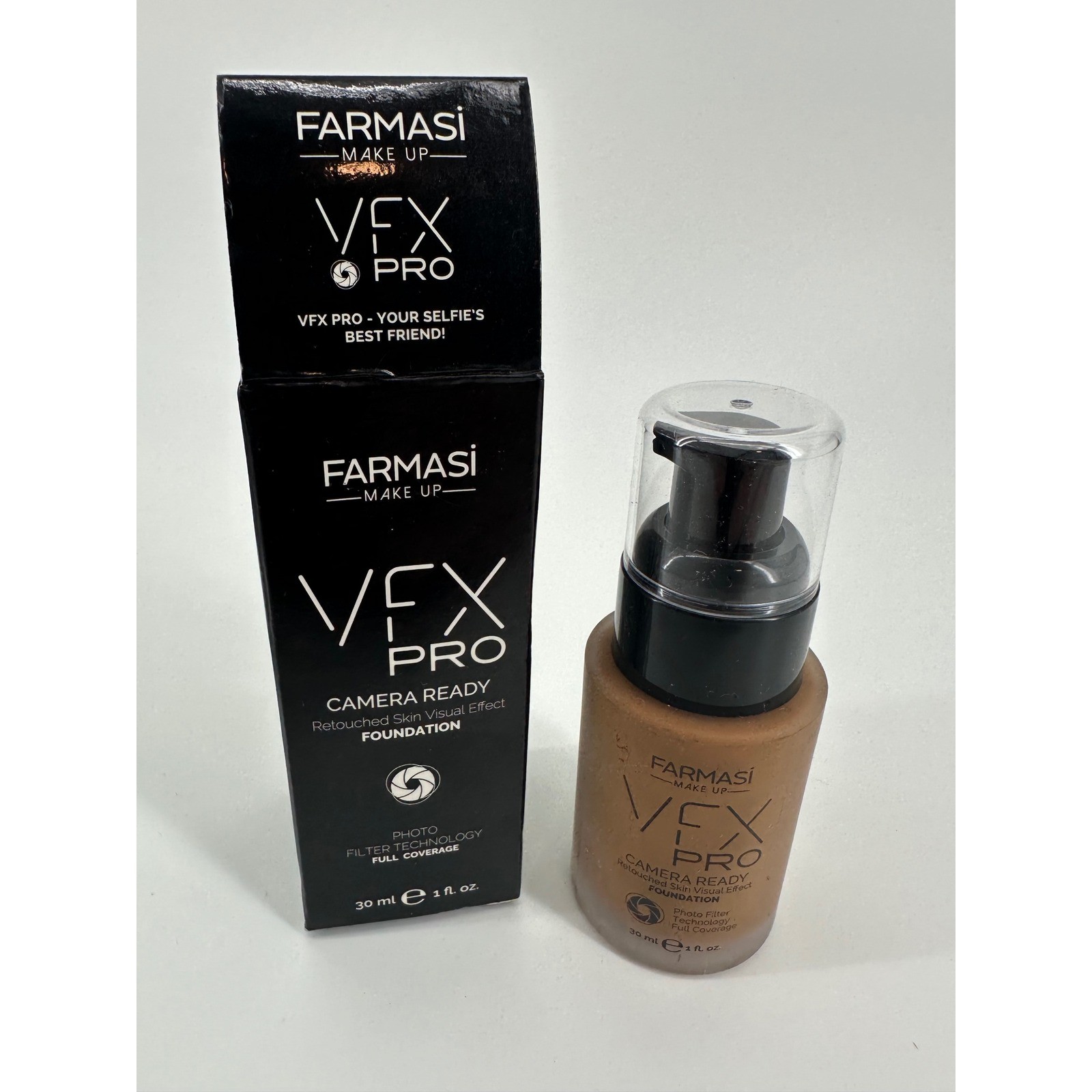 Farmasi VFX Pro Camera Ready Foundation Full Coverage Matte Latte 09 1oz New Box