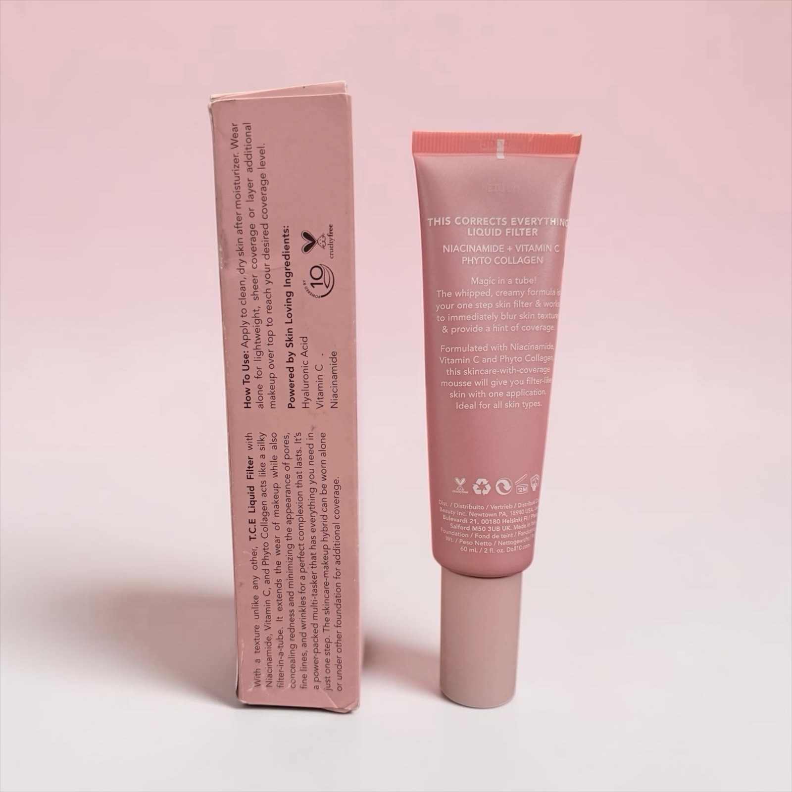 NIB Doll 10 LIQUID FILTER This Corrects Everything MEDIUM Foundation Niacinamide