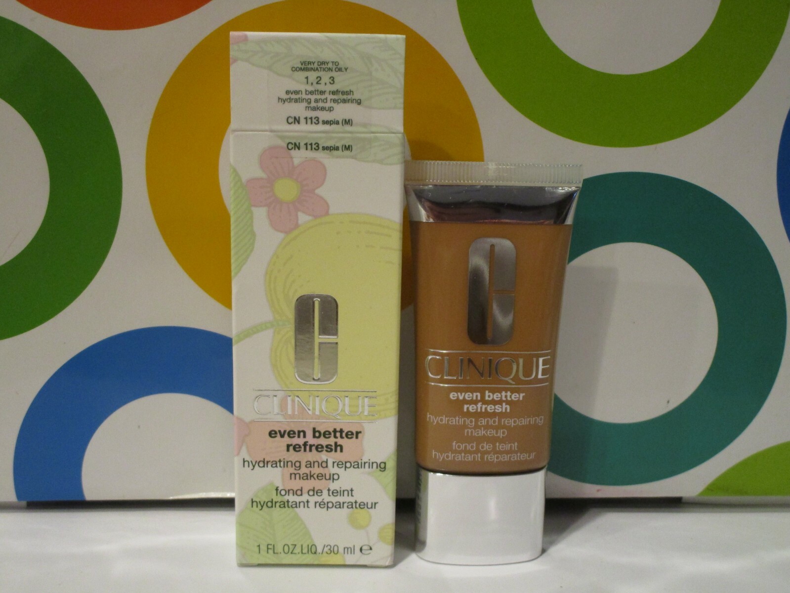 CLINIQUE ~ EVEN BETTER REFRESH REPAIRING MAKEUP ~ # CN 113 SEPIA ~ BOXED