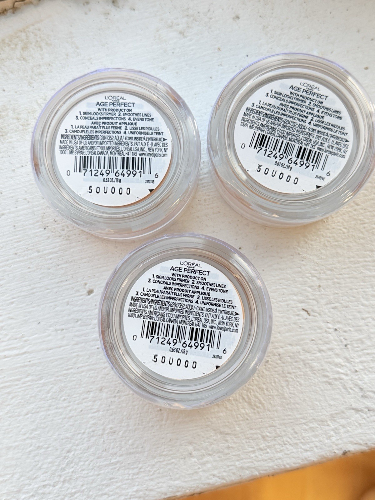3 PACK L’Oreal Paris Age Perfect 4-in-1 Tinted Balm LIGHT 20