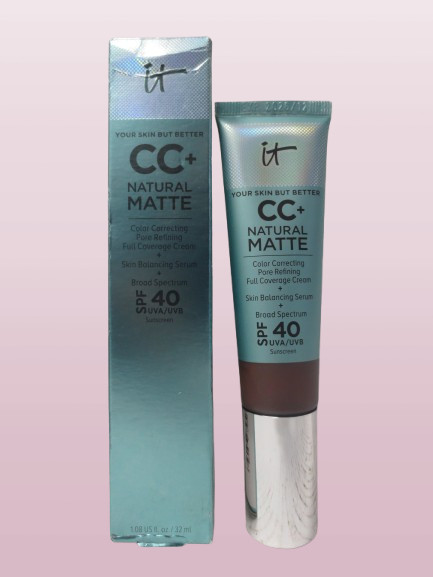 IT COSMETICS CC+ NATURAL MATTE COLOR CORRECTING SPF40 DEEP COOL 1.08 OZ BOX