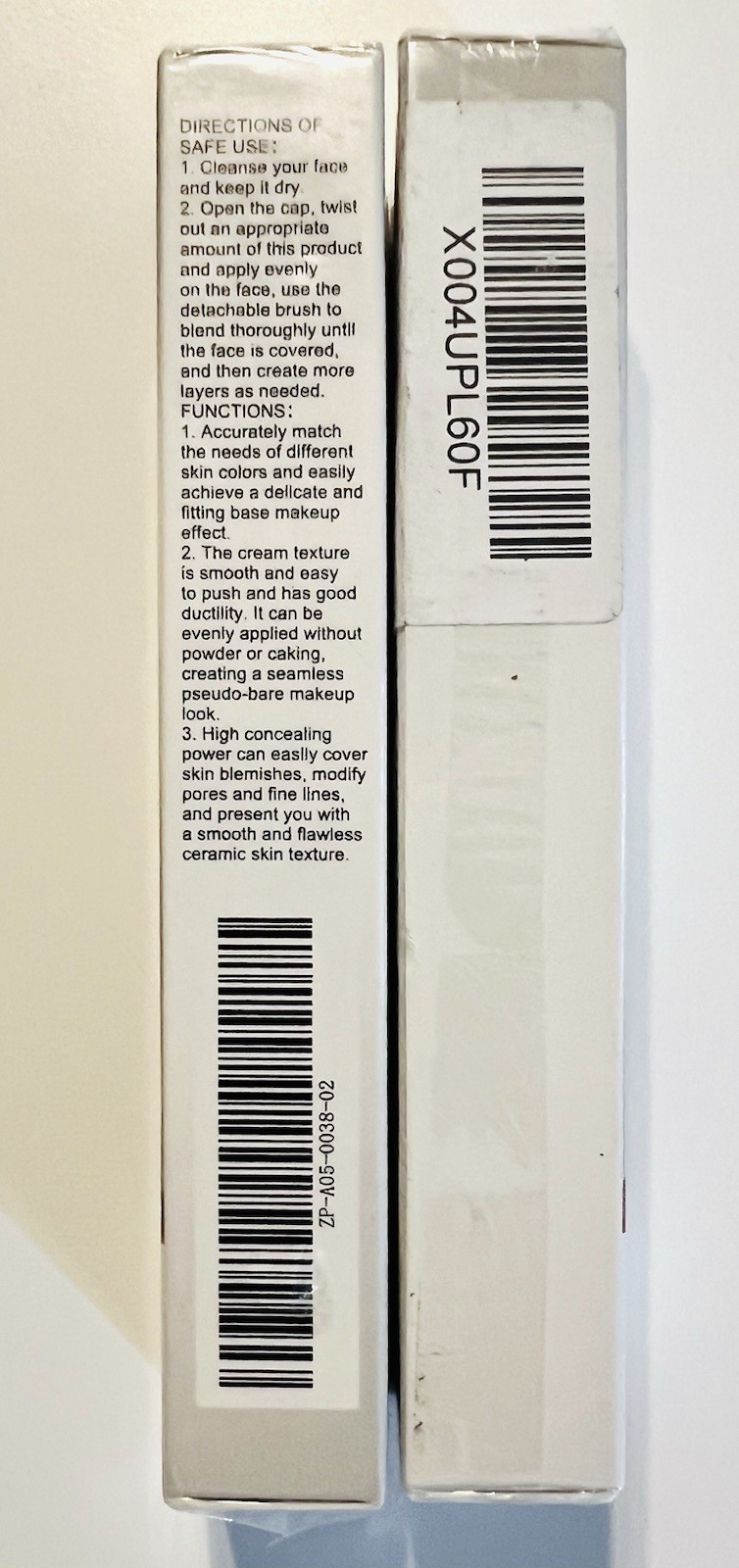 Zephoco Color-Changing Foundation Stick -NATURAL- Detachable Brush 0.46 oz – 2PK