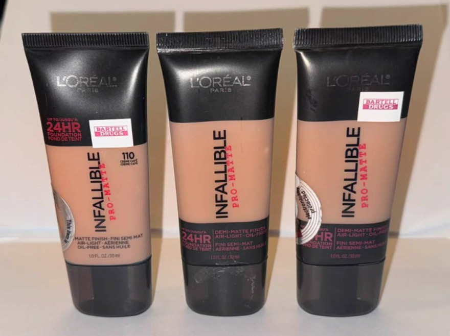 x3 110 CREME CAFE ~L’Oreal INFALLIBLE Pro-Matte Foundation Makeup Demi-Matte x3