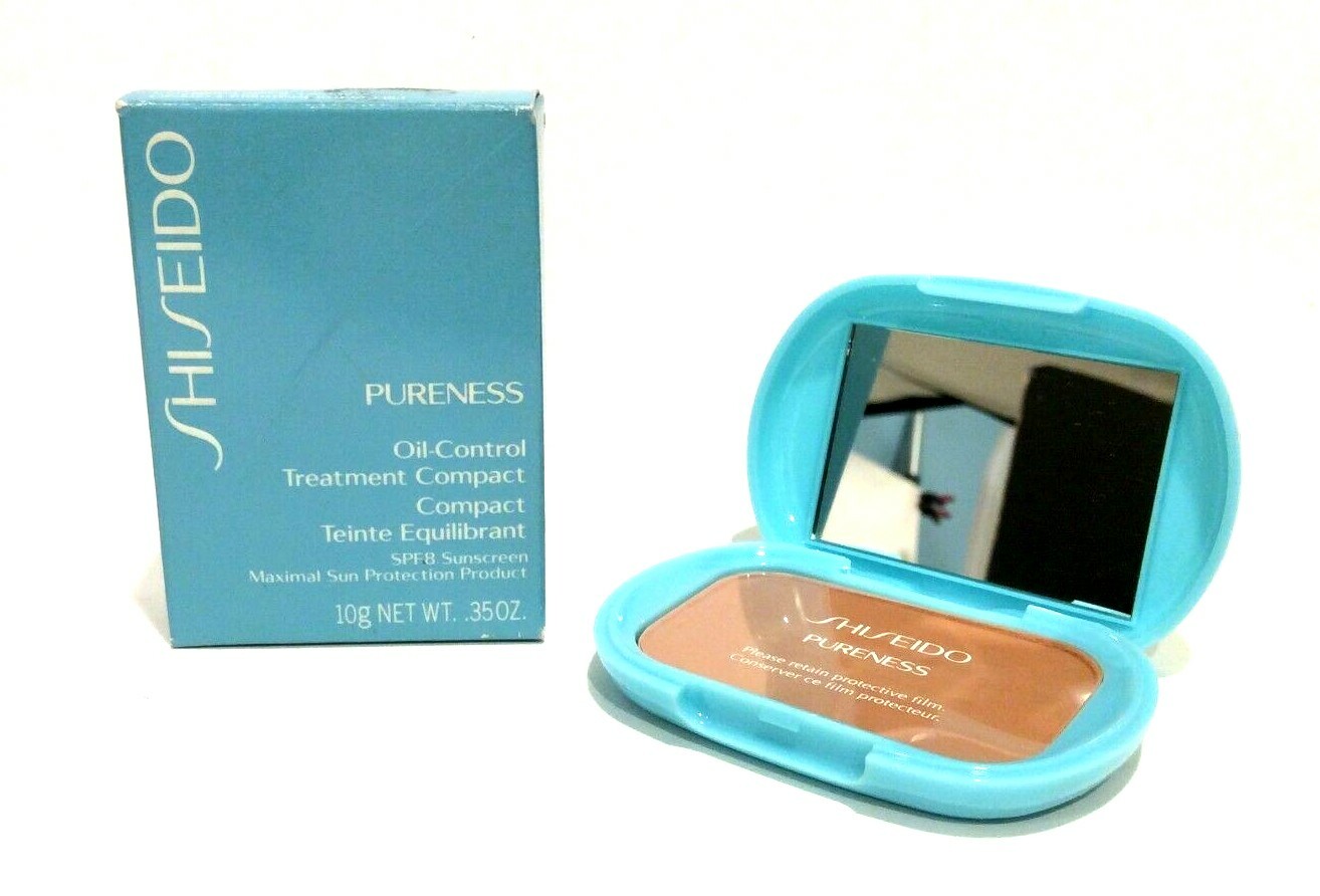 Pureness by Shiseido 0.35 oz oil-control treatment compact 60 Natural Bronze R53