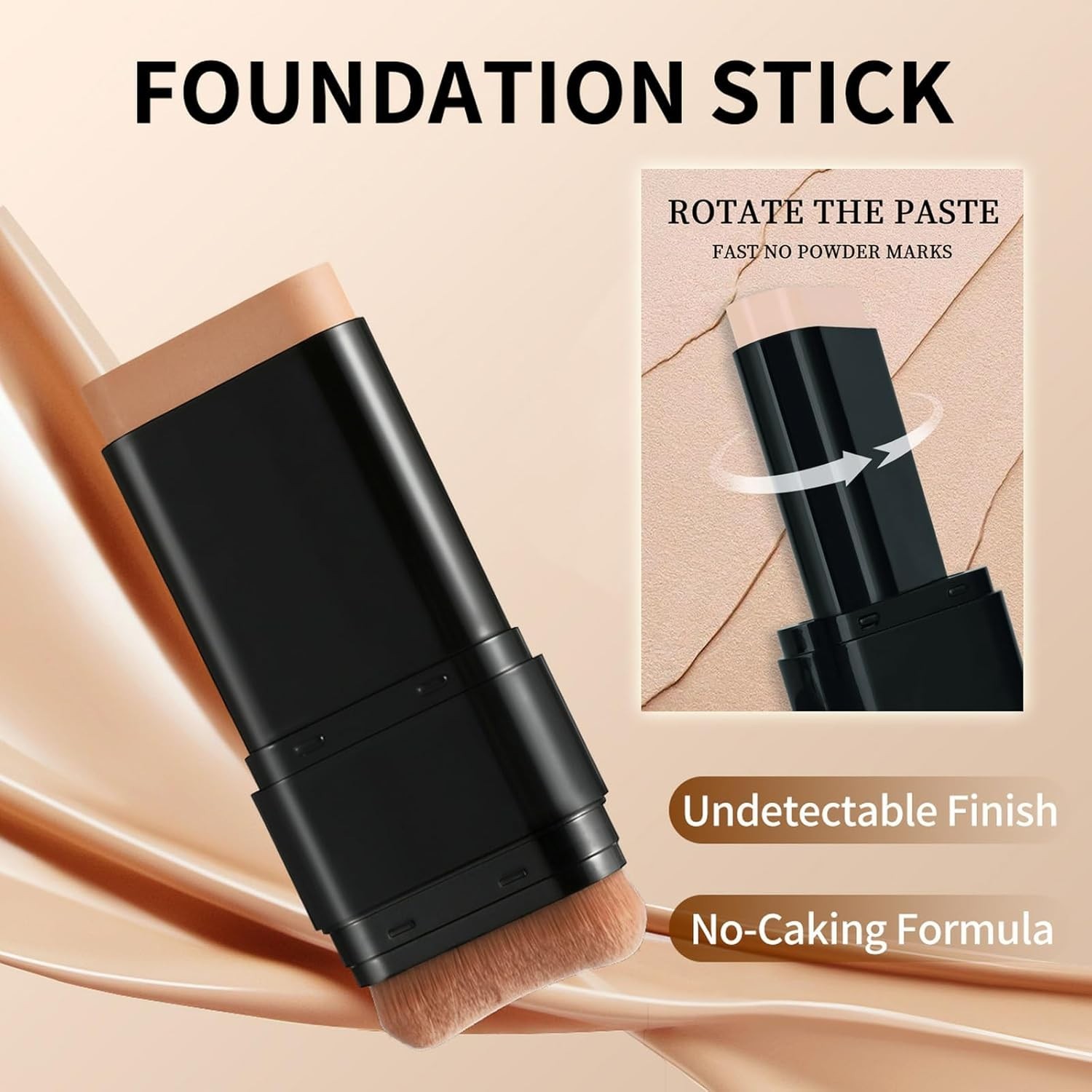 Full Coverage 2-in-1 Foundation & Concealer Stick – Wheat Color, Paraben-Free