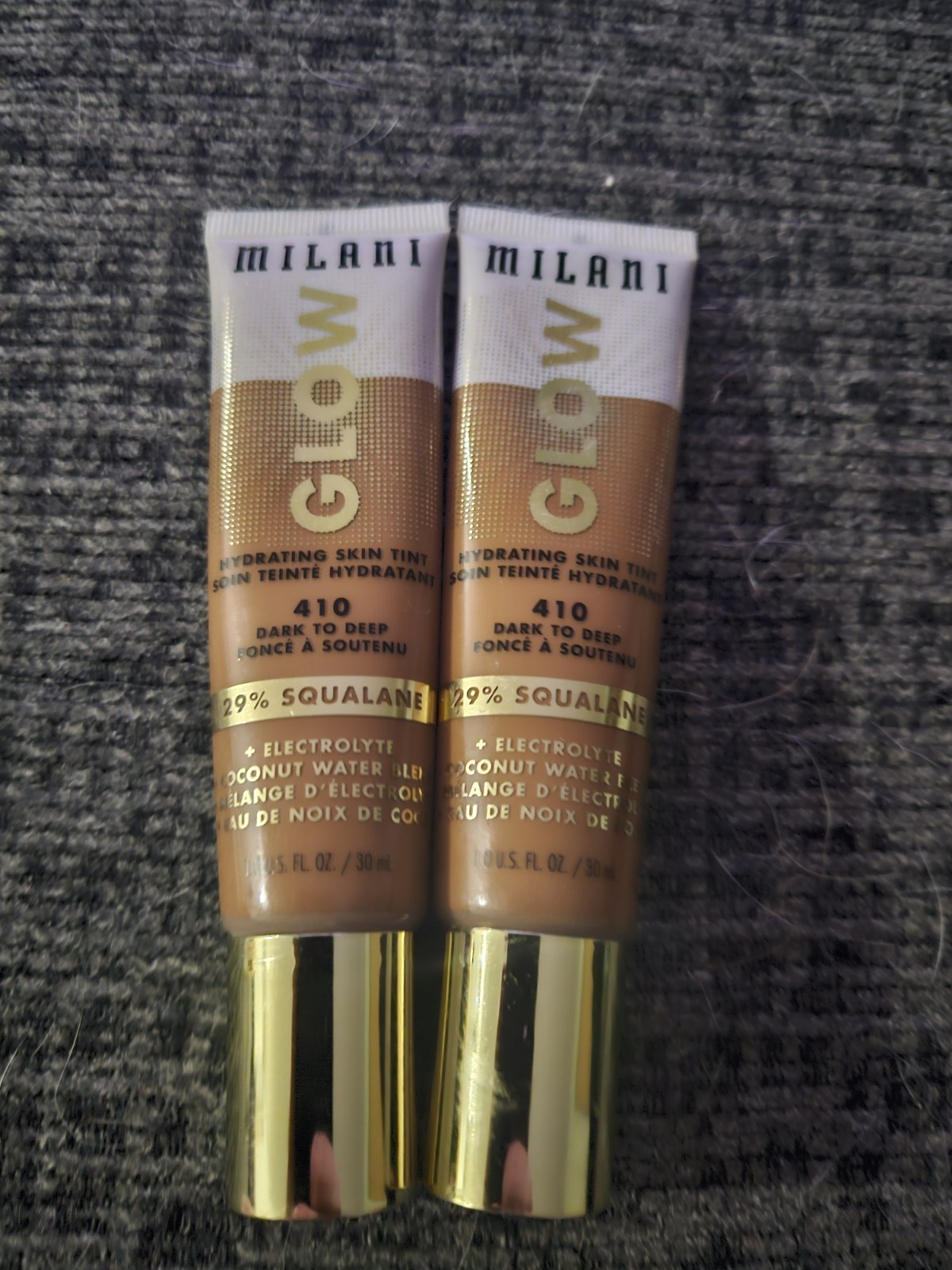 Milani Glow Hydrating Skin Tint, 410 Dark to Deep 1.0 oz LOT OF 2 FREE SHIPPING