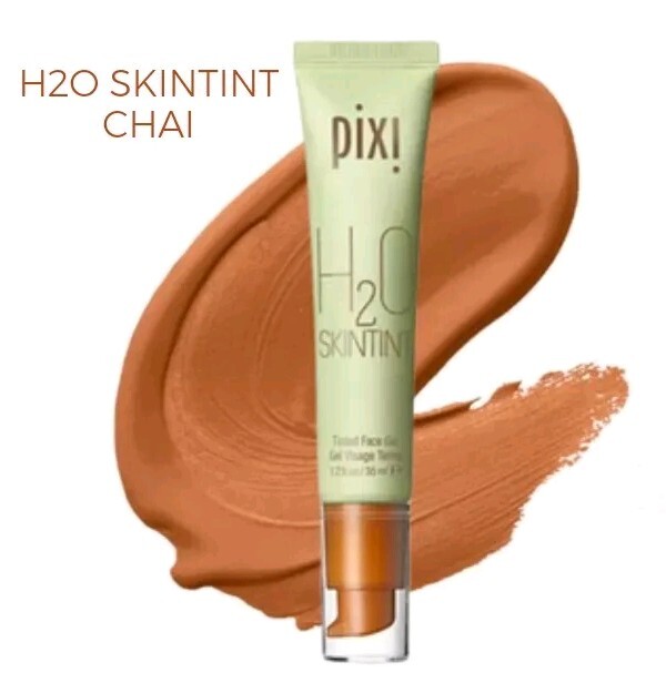 Pixi by Petra H2O SkinTint Tinted Face Gel Foundation Chai Brown Dark Tan 35ml