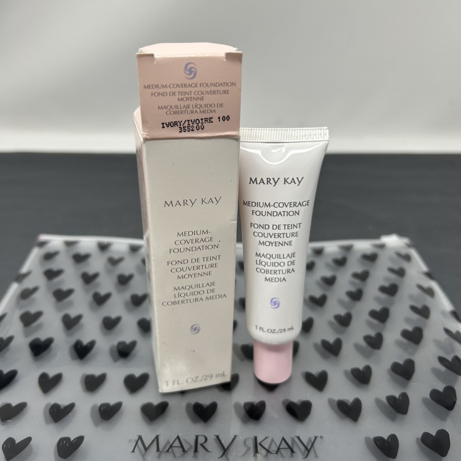 Mary Kay Medium Coverage Foundation IVORY 100 Pink cap 355200 NOS FAST SHIP