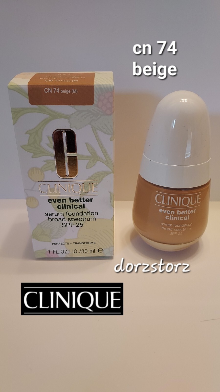 CLINIQUE Even Better Clinical Serum Foundation *CN 74 BEIGE* / 1 oz / New in box