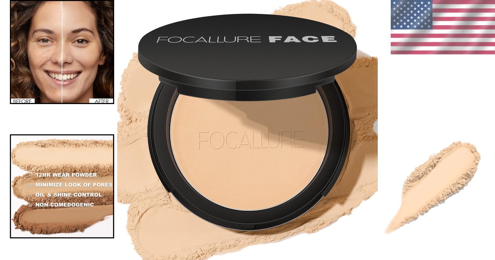 Smooth Complexion with Buildable Coverage Pressed Powder Compact – 0.92oz Beige