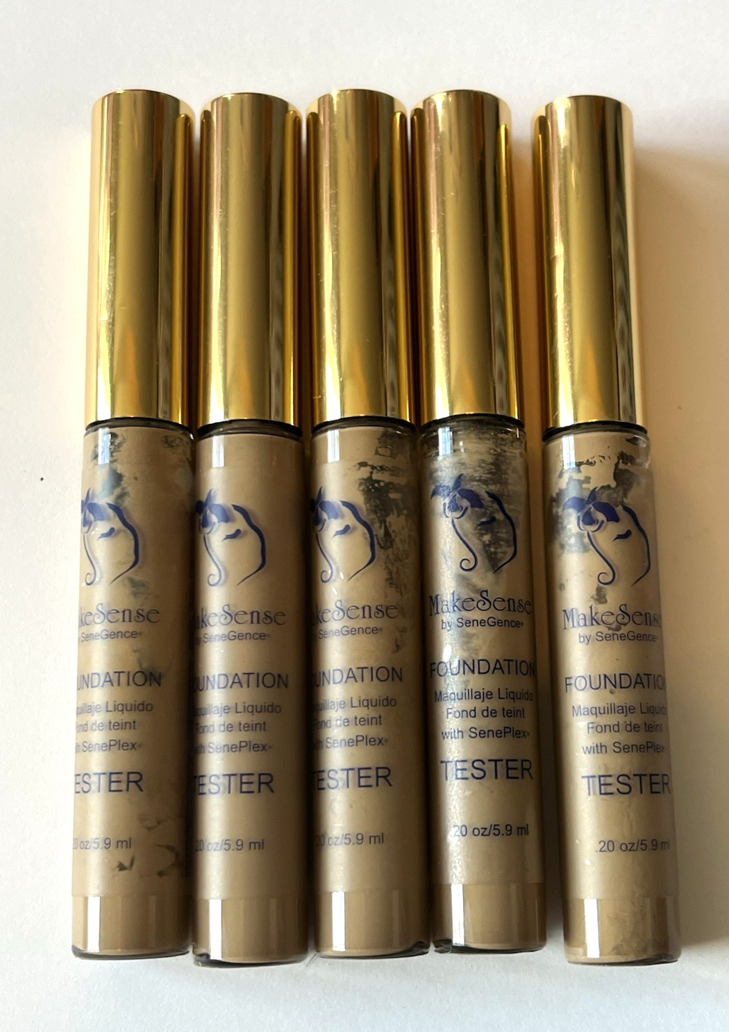 Lot of 5 MakeSense Foundation in the shade Suede Makeup Face Sealed Tester .20oz