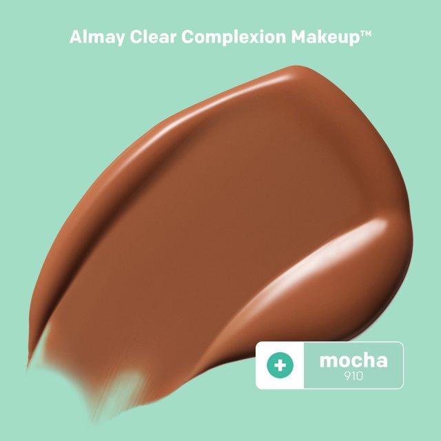 Almay Clear Complexion Acne Foundation Makeup with Salicylic Acid Mocha, 1 fl oz