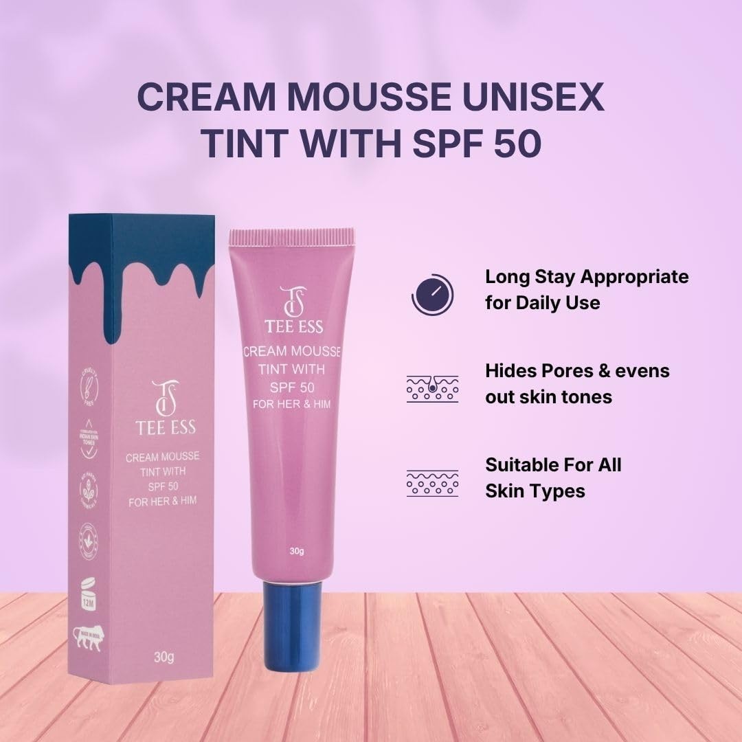 TEE ESS Cream Tint 02 Medium Hydrating Face Mousse SPF50