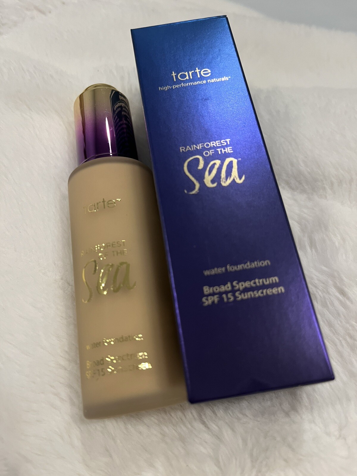 TARTE Rainforest Of The Sea Water Foundation Light Medium Sand SPF15 New In Box
