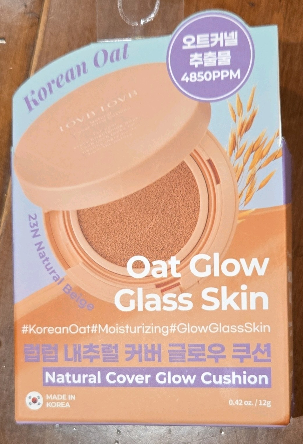 LOVB LOVB Oat Glow Glass Skin Cushion – 23N Natural Beige – K-Beauty Foundation