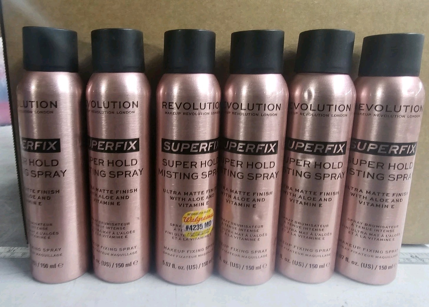 lot of Six, Makeup Revolution SuperFix Super hold Misting Spray – 2.53 fl. oz.