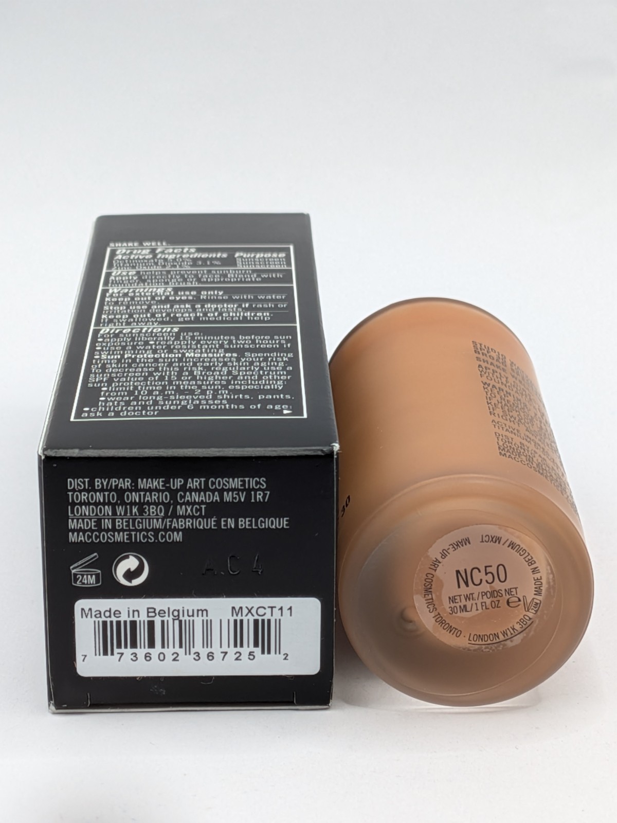 MAC Studio Waterweight Foundation SPF 30 NC50 New