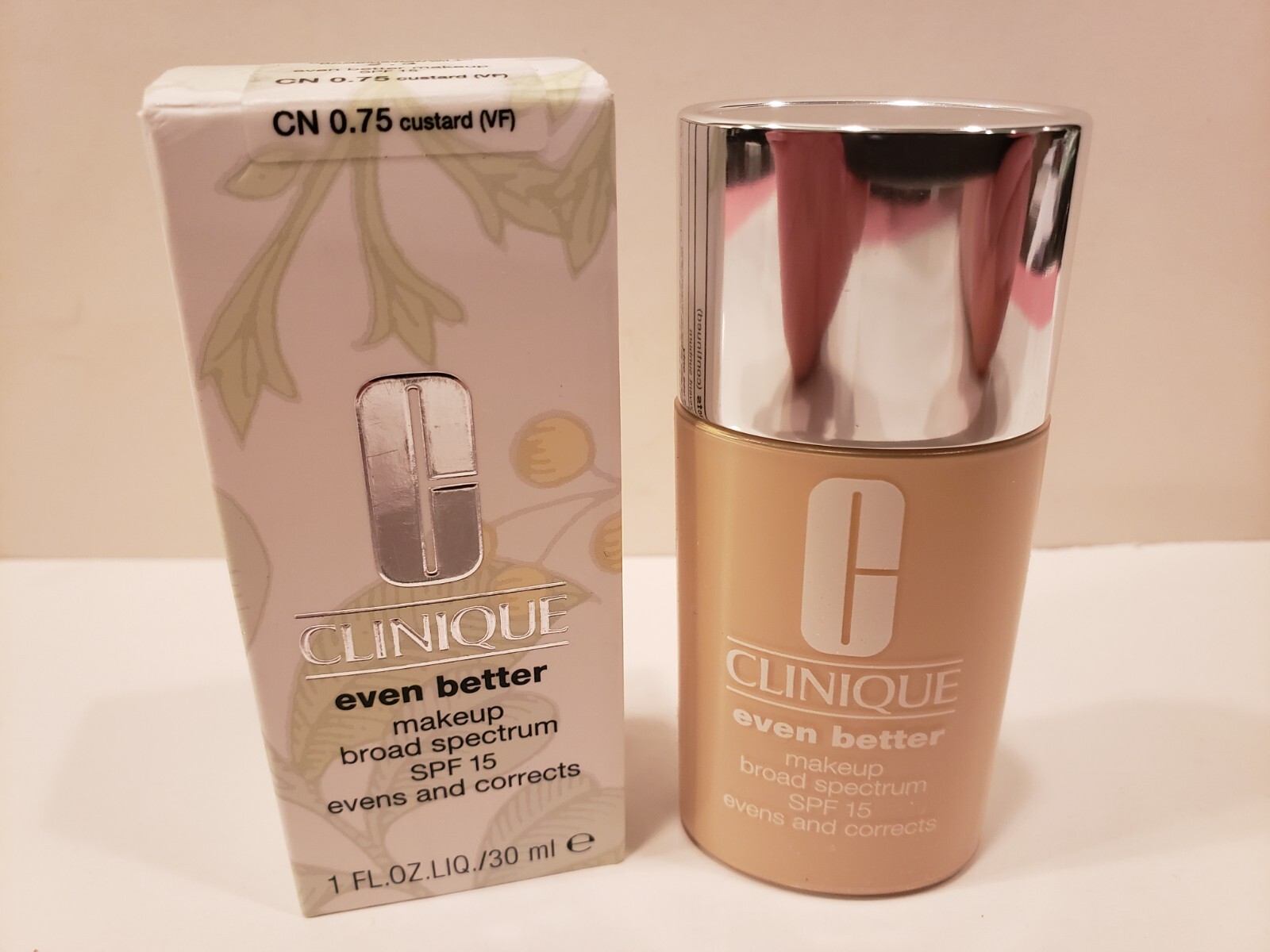 Clinique- Even Better Makeup Evens And Corrects – BS SPF 15 ~CN0.75 Custard~1 oz