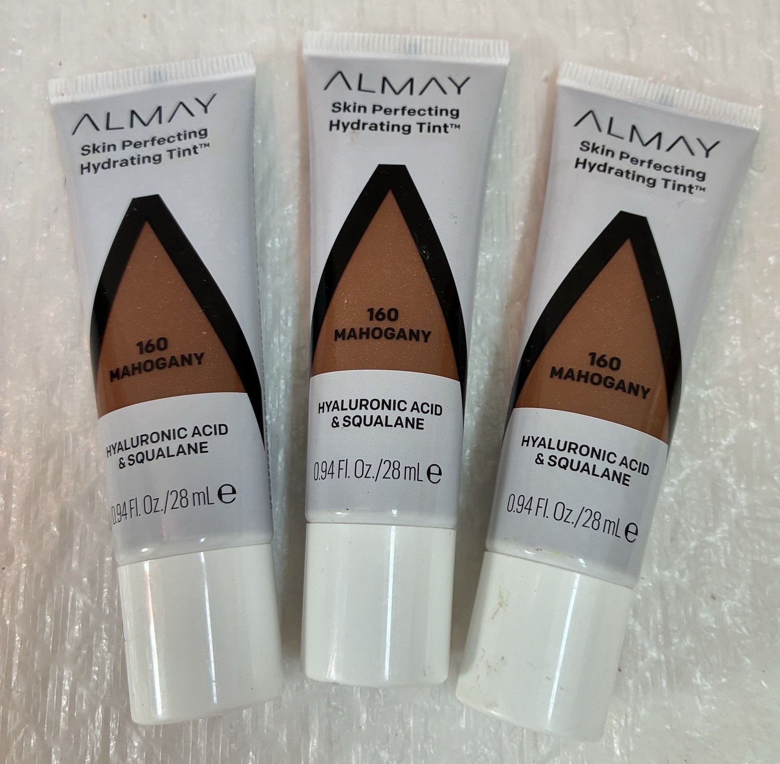 3 Almay Skin Perfecting Hydrating Tint 160 – Mahogany – NEW – 3 TUBES TOTAL