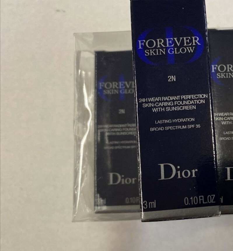 ( 3 tubes ) Forever Skin Glow by Dior 2N Neutral 3ml Mini 0.10 oz NOS