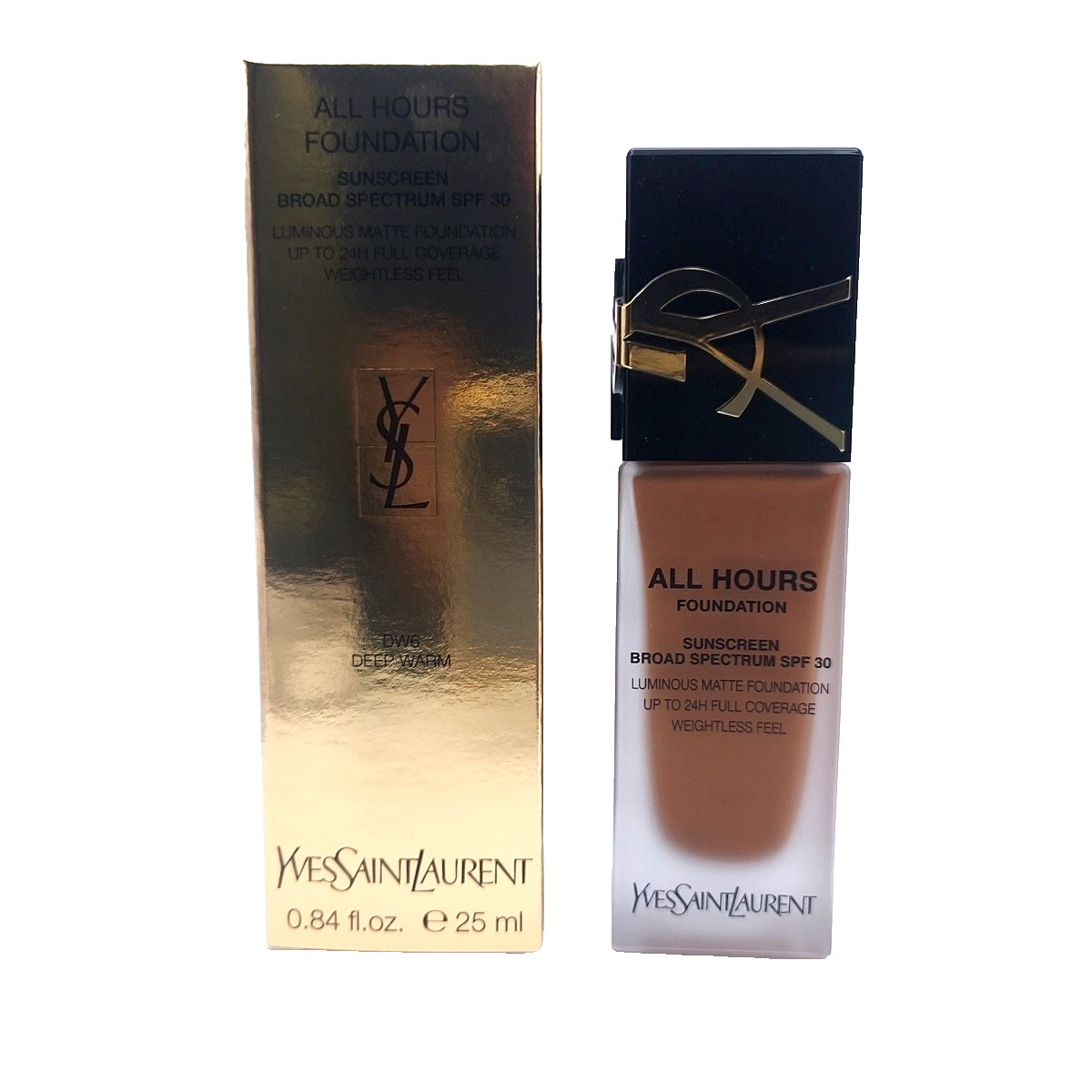 Yves Saint Laurent YSL All Hours Foundation Luminous Matte DW6 DEEP WARM