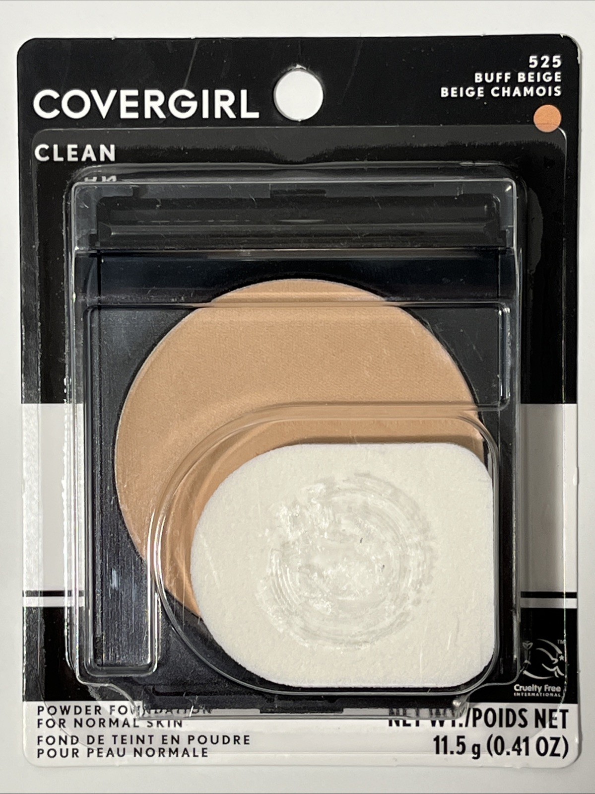 1x CoverGirl Clean Powder Foundation For Normal Skin 525 BUFF BEIGE