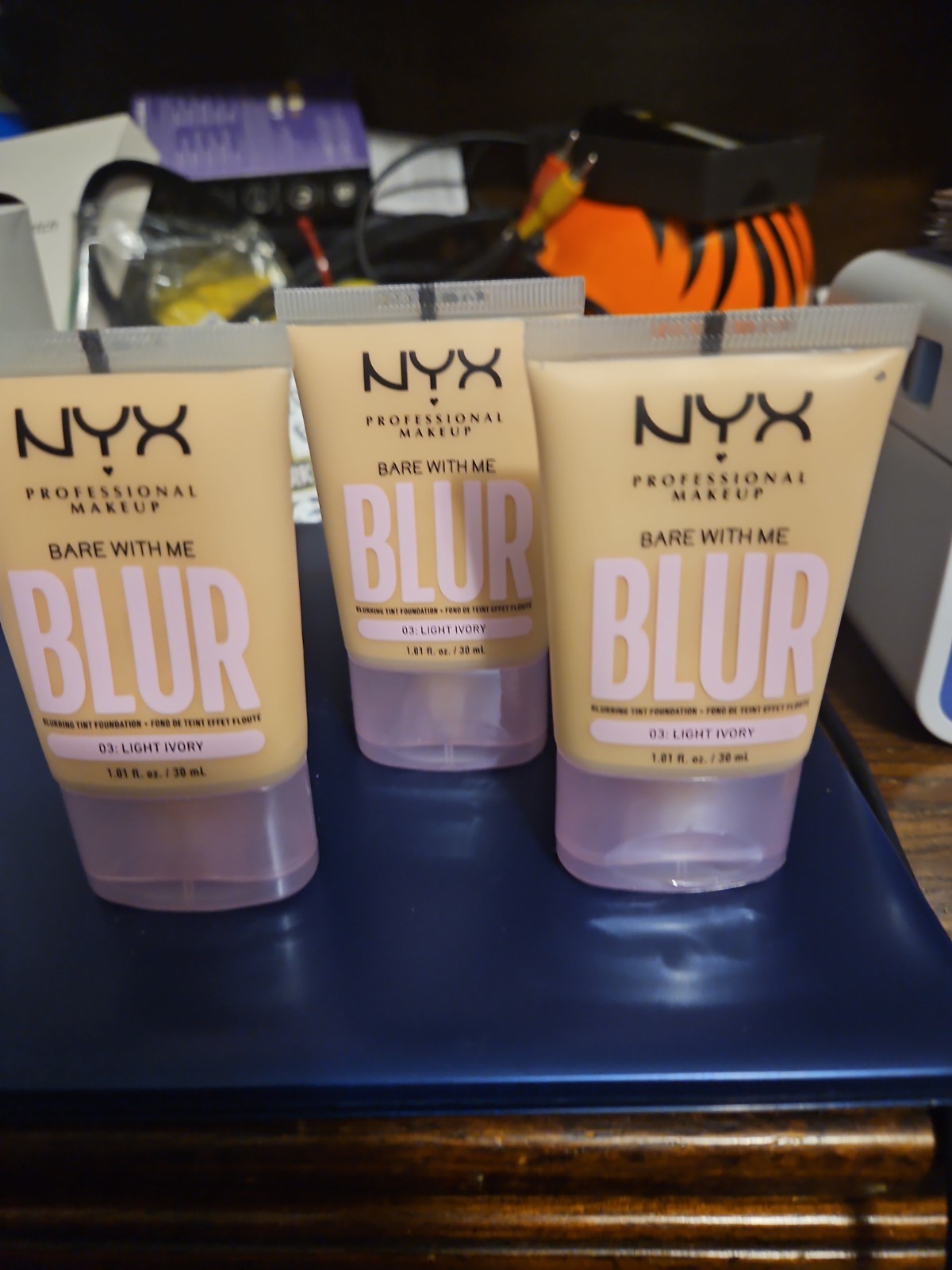 NYX PROFESSIONAL Bare With Me Blur Skin Tint Foundation Light Ivory 03 Set Of 3