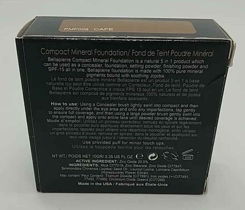 NEW Bellapierre Compact Mineral Pressed Foundation SPF 15 – CAFE (B3-i7)