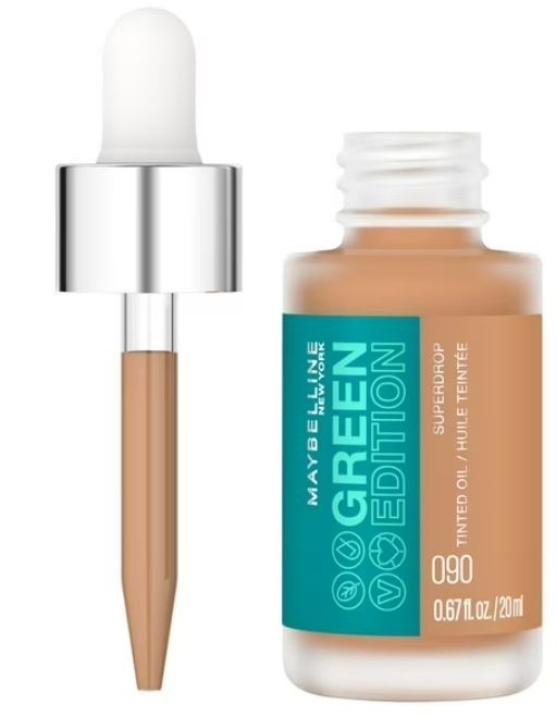 Maybelline Green Edition Superdrop Tinted Oil Makeup, Adjustable Coverage, #90